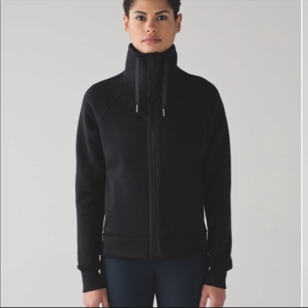 Lululemon Kick the Cold Black Full Zip Fleece Jacket Size 2